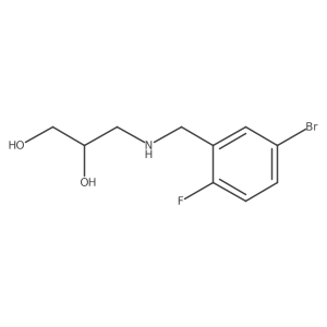 (2R)-3-{[(5-bromo-2-fluorophenyl)methyl]amino}propane-1,2-diol结构式