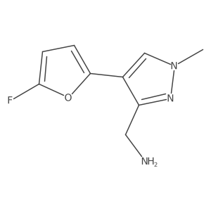[4-(5-fluorofuran-2-yl)-1-methyl-1H-pyrazol-3-yl]methanamine结构式
