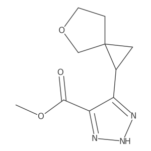 methyl 5-{5-oxaspiro[2.4]heptan-1-yl}-1H-1,2,3-triazole-4-carboxylate结构式