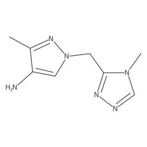 3-methyl-1-[(4-methyl-4H-1,2,4-triazol-3-yl)methyl]-1H-pyrazol-4-amine结构式