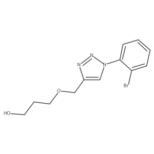 3-{[1-(2-bromophenyl)-1H-1,2,3-triazol-4-yl]methoxy}propan-1-ol结构式