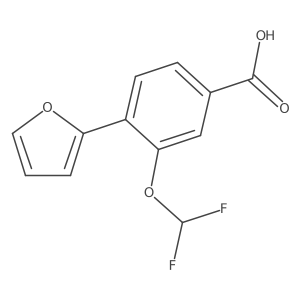 3-(Difluoromethoxy)-4-(furan-2-yl)benzoic acid Structure
