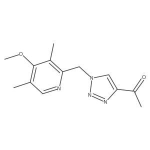 1-{1-[(4-methoxy-3,5-dimethylpyridin-2-yl)methyl]-1H-1,2,3-triazol-4-yl}ethan-1-one结构式