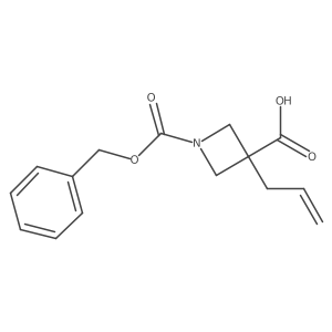 1-[(Benzyloxy)carbonyl]-3-(prop-2-en-1-yl)azetidine-3-carboxylic acid结构式