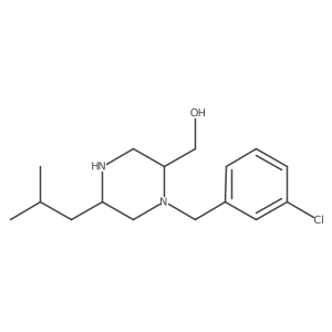 [(2R,5S)-1-(3-Chlorobenzyl)-5-isobutylpiperazinyl]methanol Structure