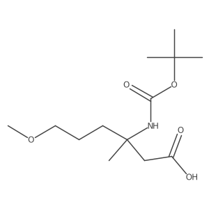 3-{[(Tert-butoxy)carbonyl]amino}-6-methoxy-3-methylhexanoic acid Structure