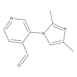 3-(2,4-dimethyl-1H-imidazol-1-yl)pyridine-4-carbaldehyde结构式