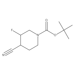 tert-Butyl (3S)-4-cyano-3-fluoropiperidine-1-carboxylate Structure
