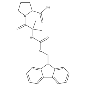 (2S)-1-[2-({[(9H-fluoren-9-yl)methoxy]carbonyl}amino)-2-methylpropanoyl]pyrrolidine-2-carboxylic acid Structure