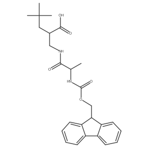 2-{[2-({[(9H-fluoren-9-yl)methoxy]carbonyl}amino)propanamido]methyl}-4,4-dimethylpentanoic acid Structure