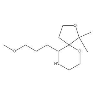 10-(3-Methoxypropyl)-1,1-dimethyl-2,6-dioxa-9-azaspiro[4.5]decane结构式