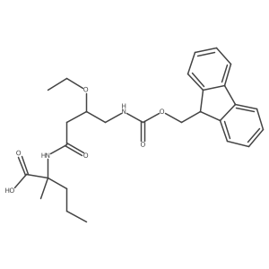 2-[3-ethoxy-4-({[(9H-fluoren-9-yl)methoxy]carbonyl}amino)butanamido]-2-methylpentanoic acid结构式