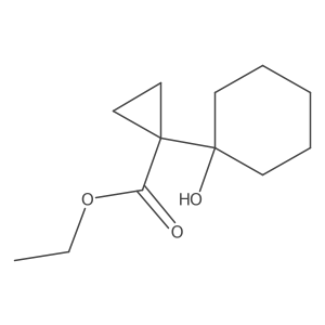Ethyl 1-(1-hydroxycyclohexyl)cyclopropane-1-carboxylate结构式