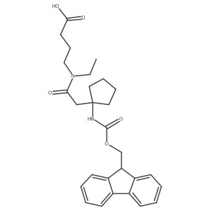 4-{N-ethyl-2-[1-({[(9H-fluoren-9-yl)methoxy]carbonyl}amino)cyclopentyl]acetamido}butanoic acid结构式