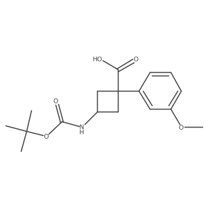 3-{[(Tert-butoxy)carbonyl]amino}-1-(3-methoxyphenyl)cyclobutane-1-carboxylic acid Structure