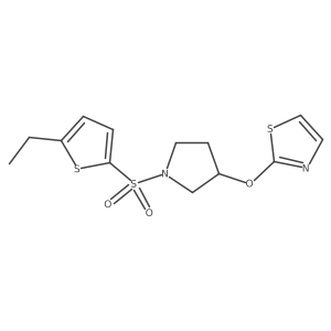 2-({1-[(5-Ethylthiophen-2-yl)sulfonyl]pyrrolidin-3-yl}oxy)-1,3-thiazole Structure
