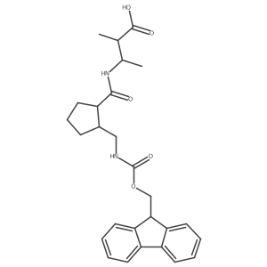rac-3-{[(1R,2S)-2-[({[(9H-fluoren-9-yl)methoxy]carbonyl}amino)methyl]cyclopentyl]formamido}-2-methylbutanoic acid Structure