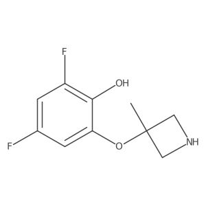 2,4-Difluoro-6-[(3-methylazetidin-3-yl)oxy]phenol结构式