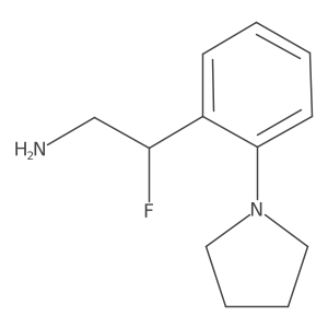 2-Fluoro-2-[2-(pyrrolidin-1-yl)phenyl]ethan-1-amine结构式