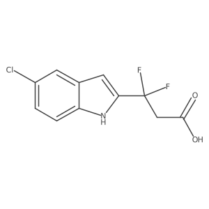 3-(5-chloro-1H-indol-2-yl)-3,3-difluoropropanoic acid Structure