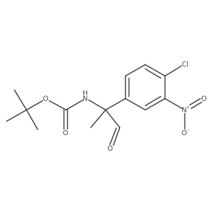 tert-butyl N-[2-(4-chloro-3-nitrophenyl)-1-oxopropan-2-yl]carbamate结构式