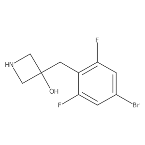 3-[(4-Bromo-2,6-difluorophenyl)methyl]azetidin-3-ol Structure