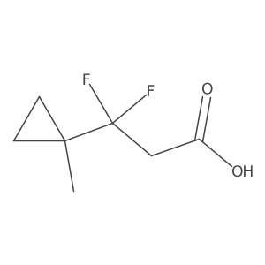 3,3-Difluoro-3-(1-methylcyclopropyl)propanoic acid结构式