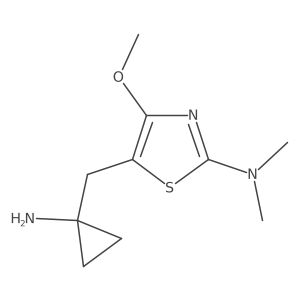 5-[(1-aminocyclopropyl)methyl]-4-methoxy-N,N-dimethyl-1,3-thiazol-2-amine结构式