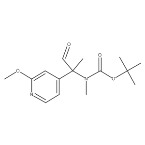 tert-butyl N-[2-(2-methoxypyridin-4-yl)-1-oxopropan-2-yl]-N-methylcarbamate结构式