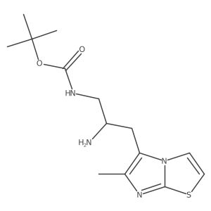 tert-butyl N-(2-amino-3-{6-methylimidazo[2,1-b][1,3]thiazol-5-yl}propyl)carbamate结构式