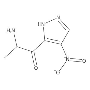 2-amino-1-(4-nitro-1H-pyrazol-3-yl)propan-1-one Structure