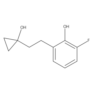 2-Fluoro-6-[2-(1-hydroxycyclopropyl)ethyl]phenol结构式