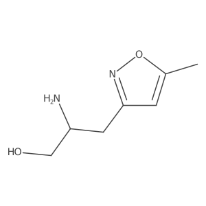 2-Amino-3-(5-methyl-1,2-oxazol-3-yl)propan-1-ol结构式