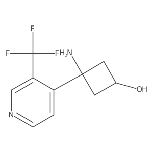3-Amino-3-[3-(trifluoromethyl)pyridin-4-yl]cyclobutan-1-ol结构式