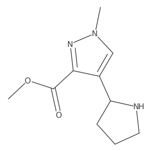 methyl 1-methyl-4-(pyrrolidin-2-yl)-1H-pyrazole-3-carboxylate结构式