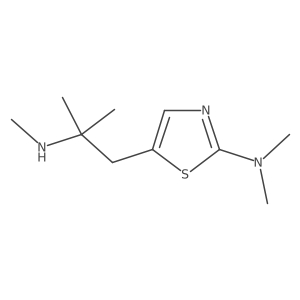 N,N-dimethyl-5-[2-methyl-2-(methylamino)propyl]-1,3-thiazol-2-amine结构式