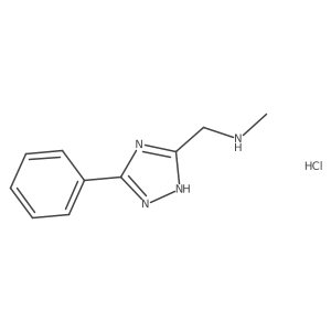 N-Methyl-1-(3-phenyl-1H-1,2,4-triazol-5-yl)methanamine;hydrochloride结构式