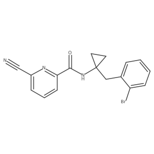 N-[1-[(2-Bromophenyl)methyl]cyclopropyl]-6-cyanopyridine-2-carboxamide Structure