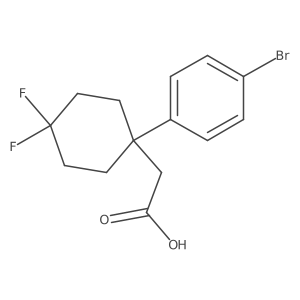 2-[1-(4-Bromophenyl)-4,4-difluorocyclohexyl]acetic acid Structure