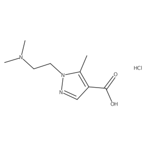 1-[2-(Dimethylamino)ethyl]-5-methylpyrazole-4-carboxylic acid;hydrochloride结构式