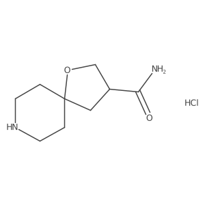 1-Oxa-8-azaspiro[4.5]decane-3-carboxamide;hydrochloride结构式