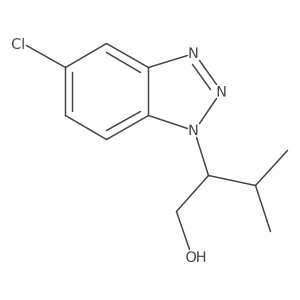 2-(5-chloro-1H-1,2,3-benzotriazol-1-yl)-3-methylbutan-1-ol结构式