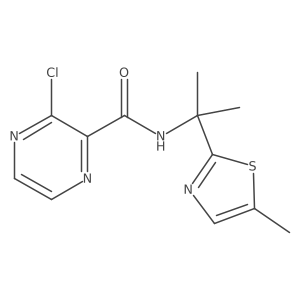 3-Chloro-N-[2-(5-methyl-1,3-thiazol-2-yl)propan-2-yl]pyrazine-2-carboxamide Structure