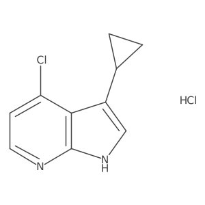 4-Chloro-3-cyclopropyl-1H-pyrrolo[2,3-b]pyridine;hydrochloride结构式