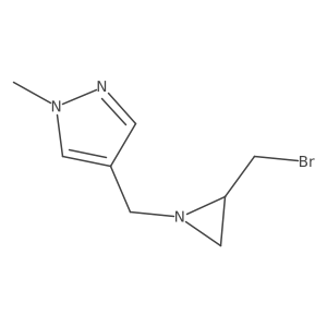 4-[[2-(Bromomethyl)aziridin-1-yl]methyl]-1-methylpyrazole结构式
