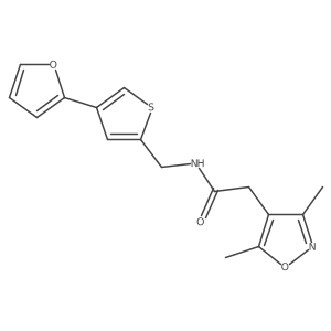 2-(3,5-Dimethyl-1,2-oxazol-4-yl)-N-[[4-(furan-2-yl)thiophen-2-yl]methyl]acetamide Structure
