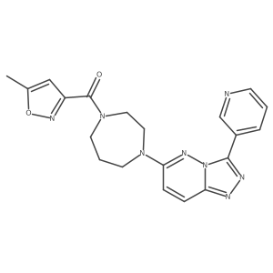 1-(5-Methyl-1,2-oxazole-3-carbonyl)-4-[3-(pyridin-3-yl)-[1,2,4]triazolo[4,3-b]pyridazin-6-yl]-1,4-diazepane结构式
