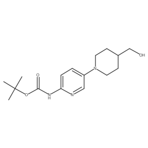 tert-butyl N-{5-[4-(hydroxymethyl)piperidin-1-yl]pyridin-2-yl}carbamate结构式