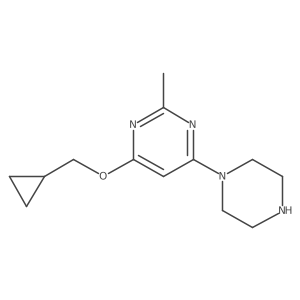 4-(Cyclopropylmethoxy)-2-methyl-6-(piperazin-1-yl)pyrimidine Structure