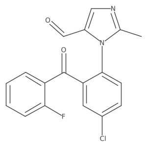 1-(4-Chloro-2-(2-fluorobenzoyl)phenyl)-2-methyl-1H-imidazole-5-carbaldehyde结构式
